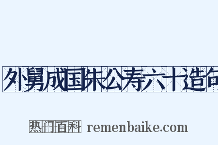 外舅成国朱公寿六十造句是什么意思的图片